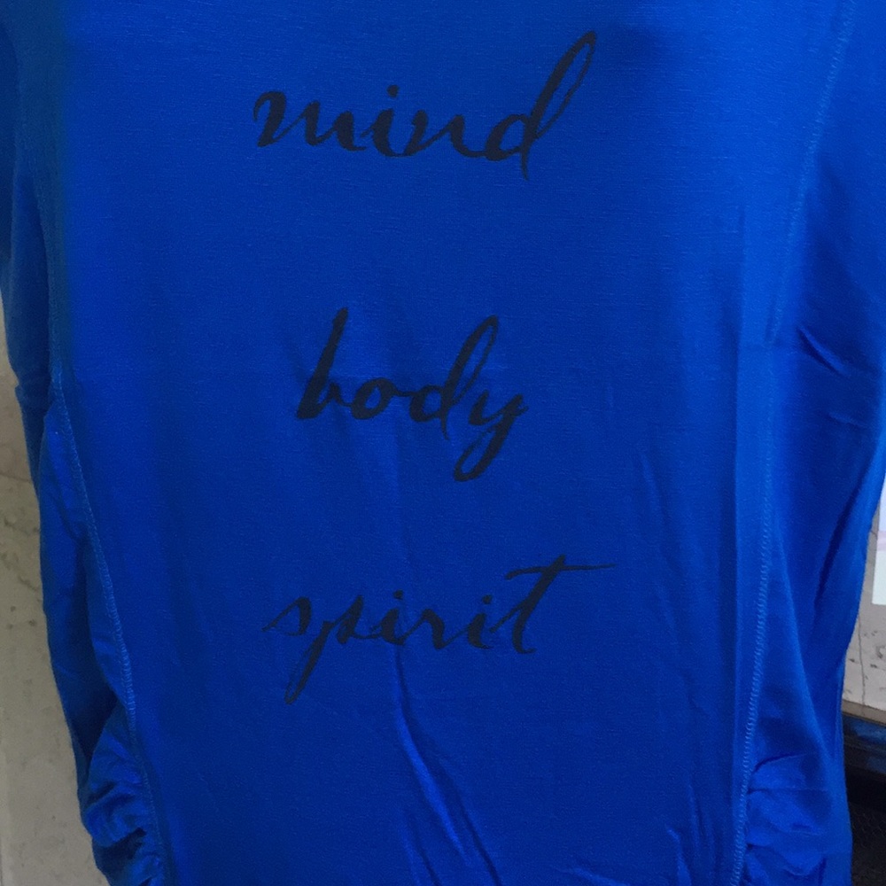 NEW Mind Body Spirt Mesh Yoga Workout Top